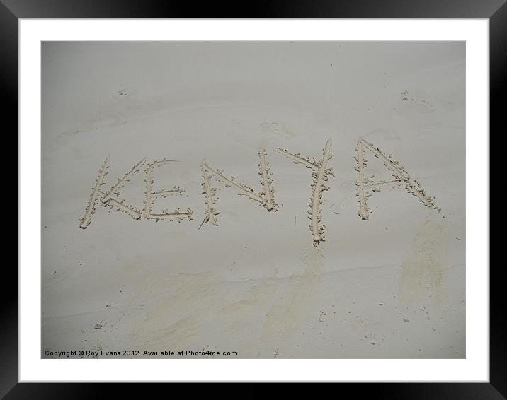 Beach Sands of Kenya Framed Mounted Print by Roy Evans