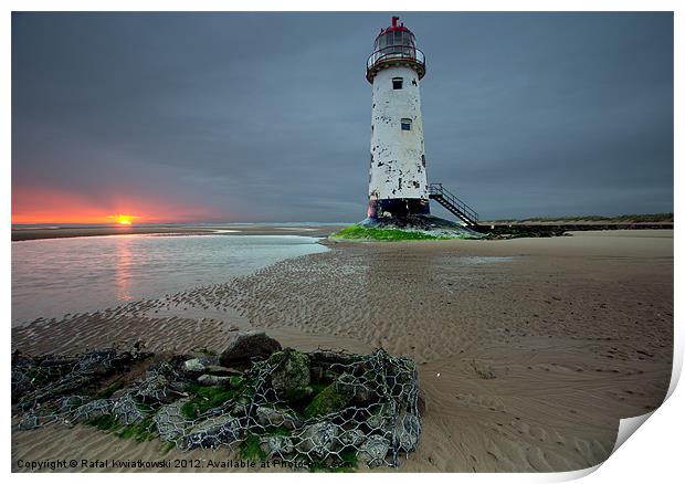 Talacre lighthouse Print by R K Photography