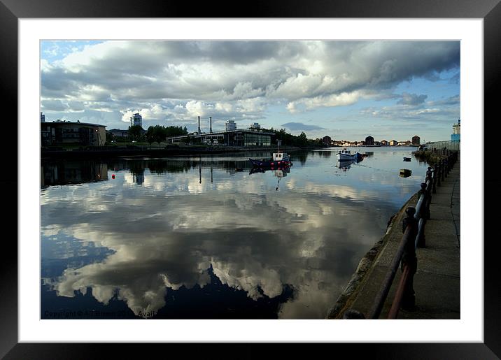 Clouds in the water Framed Mounted Print by Ali Brown