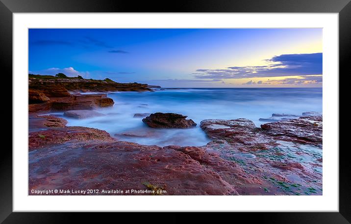 The Rocky Coast Framed Mounted Print by Mark Lucey