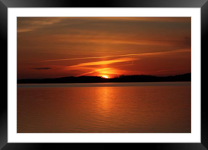 Sunset melmerbury Framed Mounted Print by cecil white