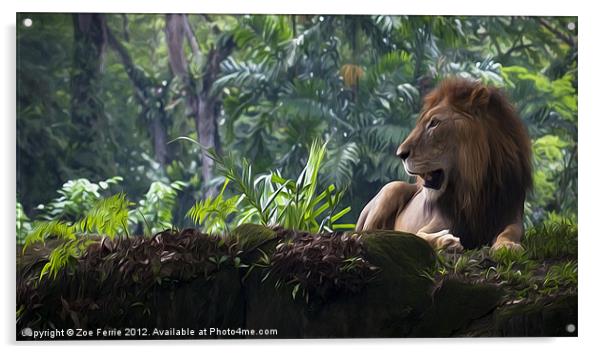 King of the Jungle Acrylic by Zoe Ferrie