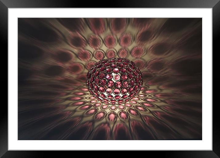 Purple crystal lamp Framed Mounted Print by Christopher Mullard