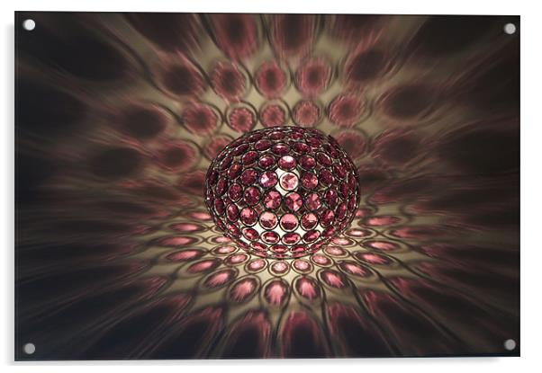 Purple crystal lamp Acrylic by Christopher Mullard