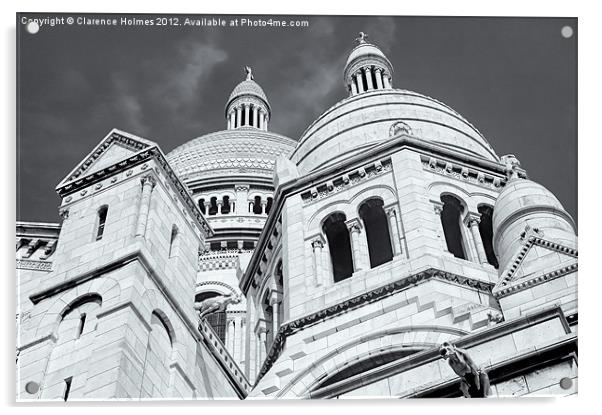 La basilique du Sacré-Coeur II Acrylic by Clarence Holmes