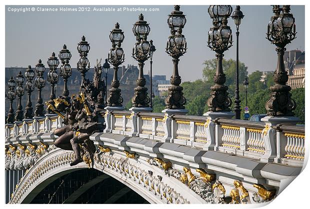 Pont Alexander III Print by Clarence Holmes