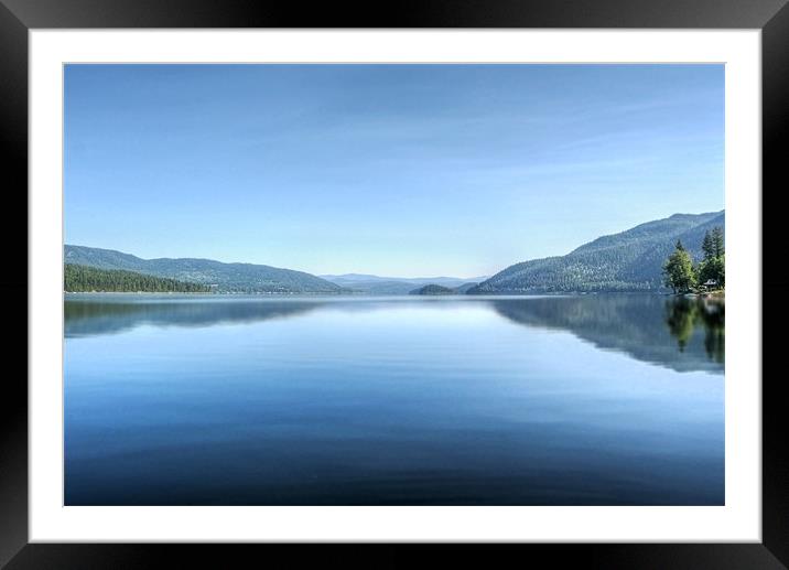 Canim Lake Framed Mounted Print by World Images