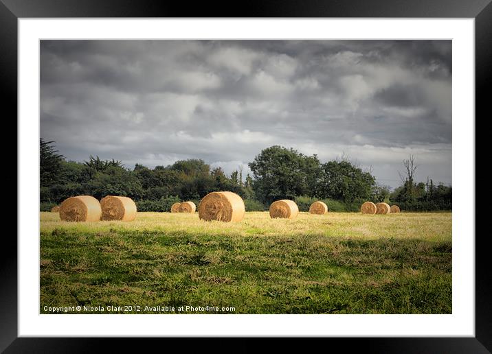 Bales Of Straw Framed Mounted Print by Nicola Clark