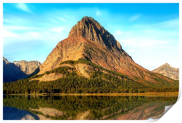 Mount Grinnell and Swiftcurrent Lake Print by World Images