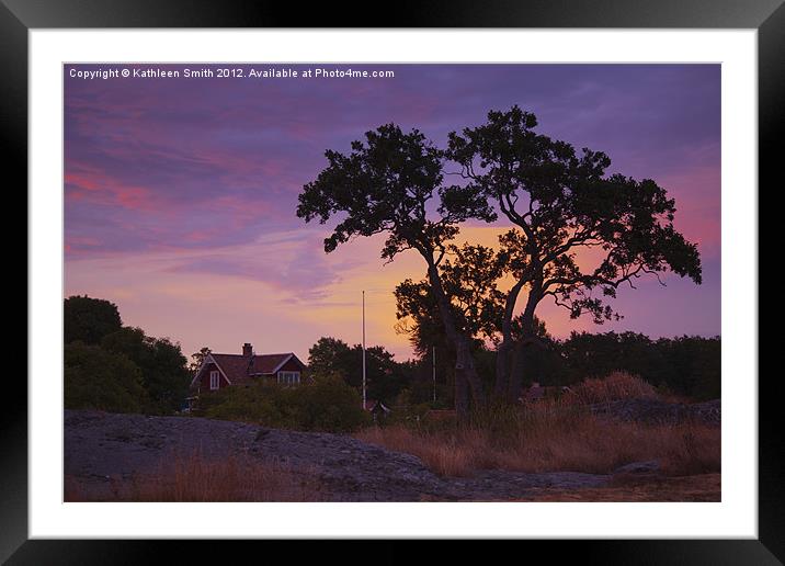 Summer evening in Sweden Framed Mounted Print by Kathleen Smith (kbhsphoto)