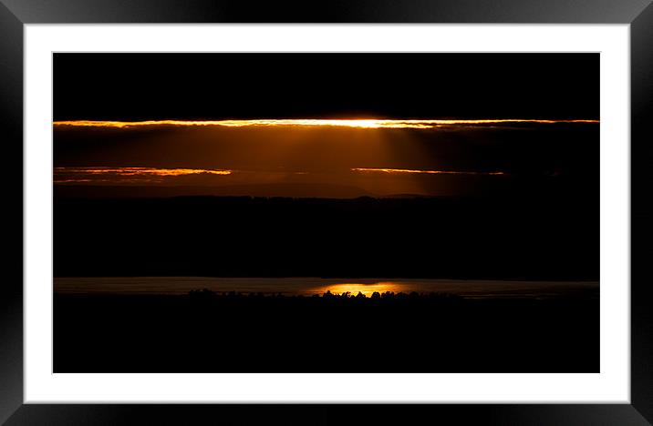 Sunset over the River Severn Framed Mounted Print by Dave Smedley