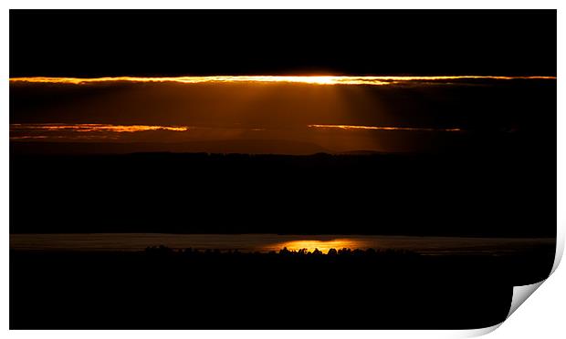 Sunset over the River Severn Print by Dave Smedley