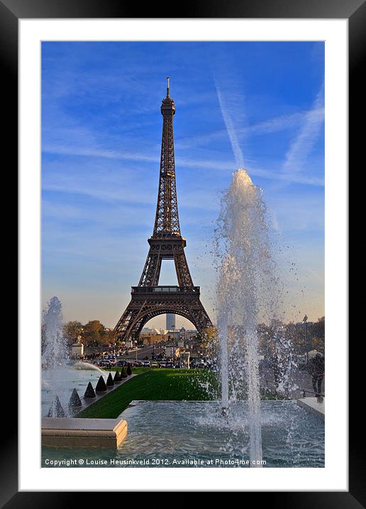 The Eiffel Tower from Trocadero Framed Mounted Print by Louise Heusinkveld