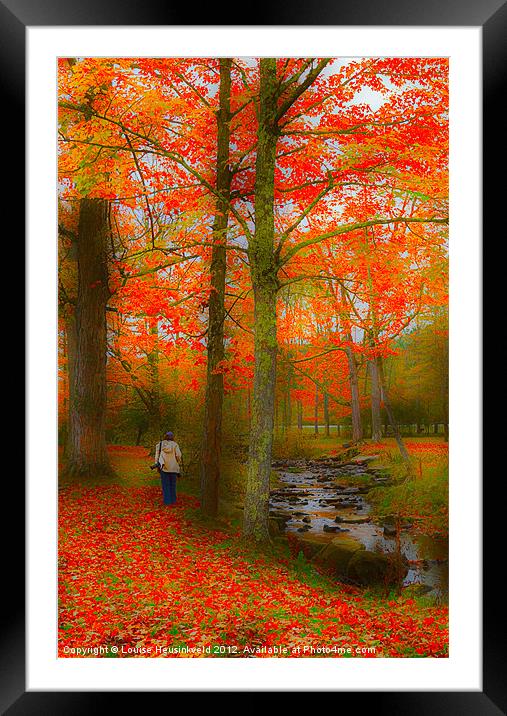Walking by the Stream Framed Mounted Print by Louise Heusinkveld