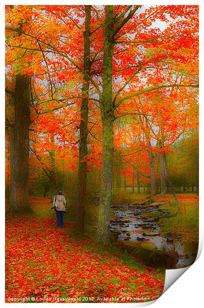 Walking by the Stream Print by Louise Heusinkveld
