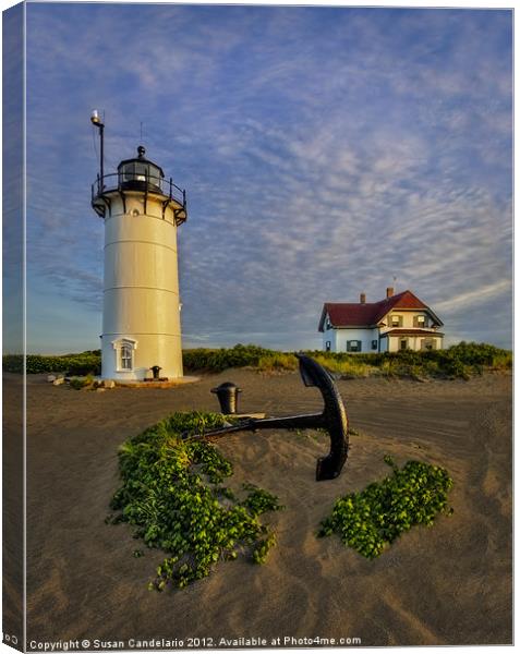 Race Point Lighthouse Canvas Print by Susan Candelario