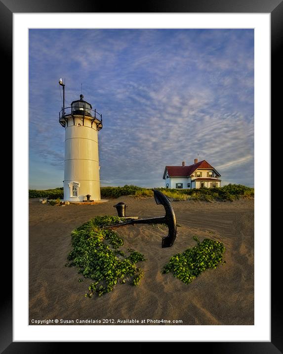 Race Point Lighthouse Framed Mounted Print by Susan Candelario