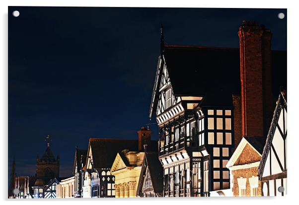 Chester City Rooftops Acrylic by Ben Welsh