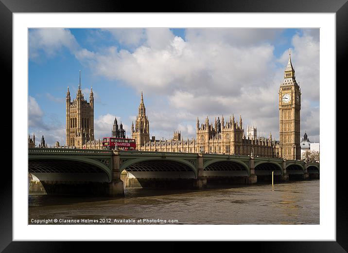 Big Ben and Parliament Framed Mounted Print by Clarence Holmes
