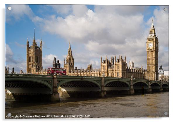 Big Ben and Parliament Acrylic by Clarence Holmes