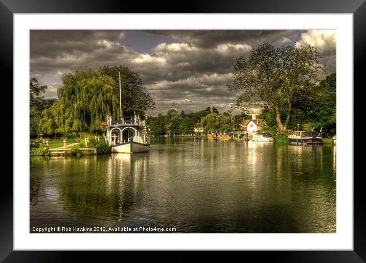 The River Thames at Streatley Framed Mounted Print by Rob Hawkins