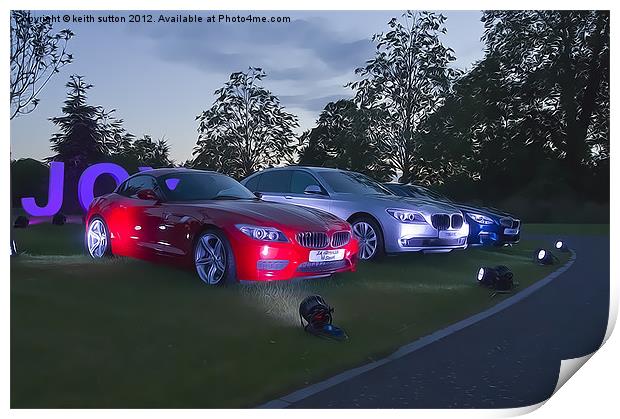trio of BMW,s Print by keith sutton