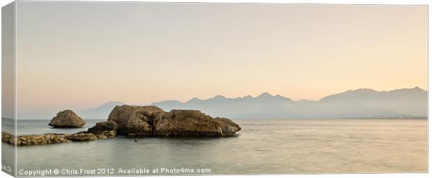 Antalya Sunset Rock Canvas Print by Chris Frost