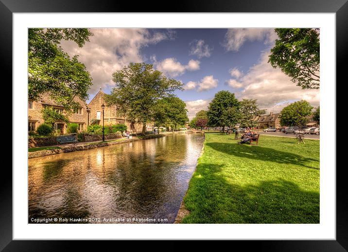 Bourton on the Water Framed Mounted Print by Rob Hawkins