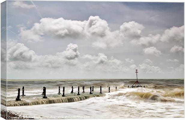 Storm Seas at Brighton Pier Canvas Print by Chris Frost