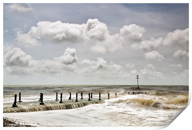 Storm Seas at Brighton Pier Print by Chris Frost