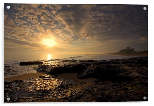 Bamburgh Sunrise Acrylic by Northeast Images