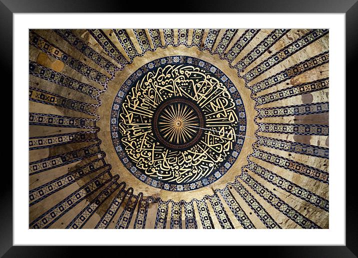 Mural on Hagia Sophia Dome Framed Mounted Print by Arfabita  