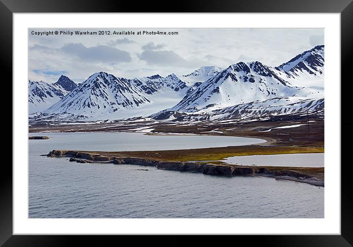 Ny-Alesund Mountains Framed Mounted Print by Phil Wareham