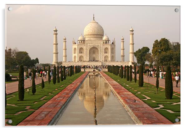 Taj Mahal India Acrylic by peter schickert