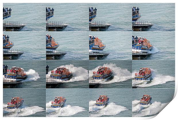 Launching the Tenby Lifeboat Print by Steve Purnell