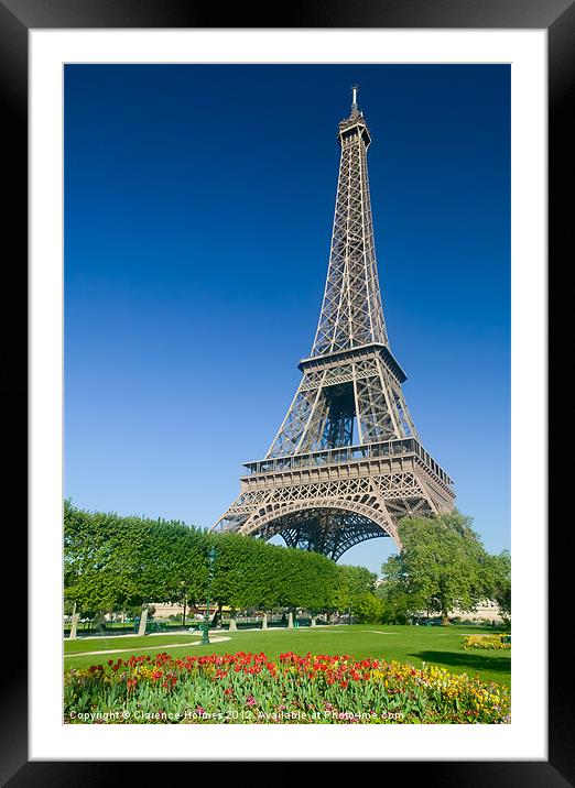 Eiffel Tower in Spring I Framed Mounted Print by Clarence Holmes
