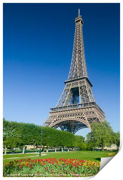 Eiffel Tower in Spring I Print by Clarence Holmes