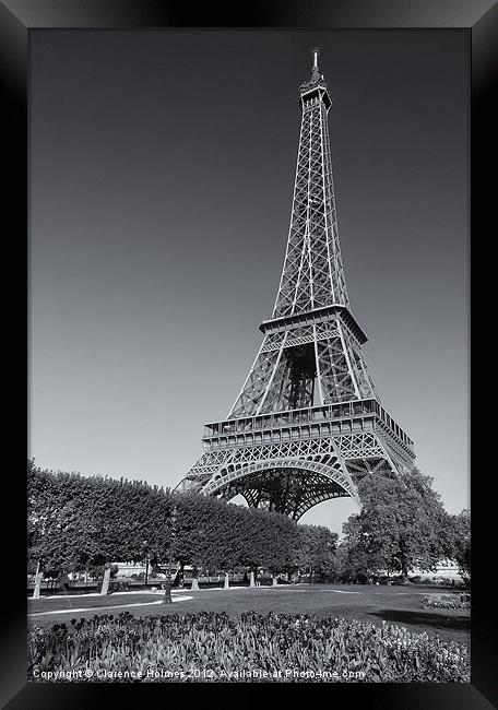 Eiffel Tower in Spring III Framed Print by Clarence Holmes