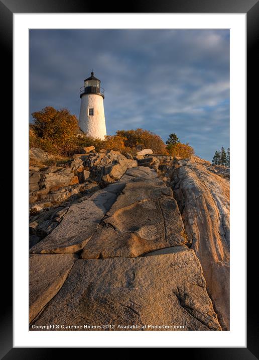 Pemaquid Point Light I Framed Mounted Print by Clarence Holmes