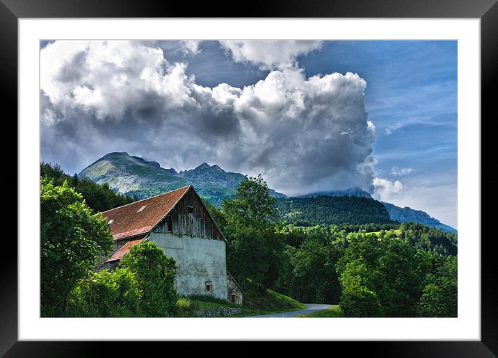 Storm Clouds on the Mountains Framed Mounted Print by Jacqi Elmslie