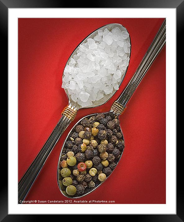 Spoonfuls of Salt and Pepper Framed Mounted Print by Susan Candelario