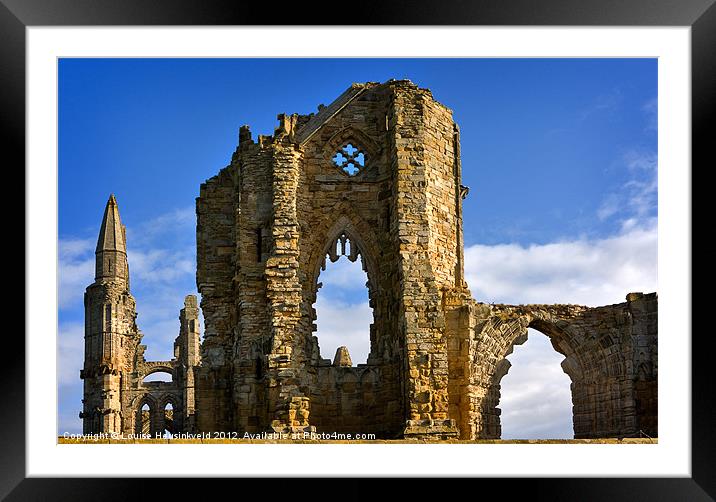 Ruins of Whitby Abbey, Yorkshire Framed Mounted Print by Louise Heusinkveld