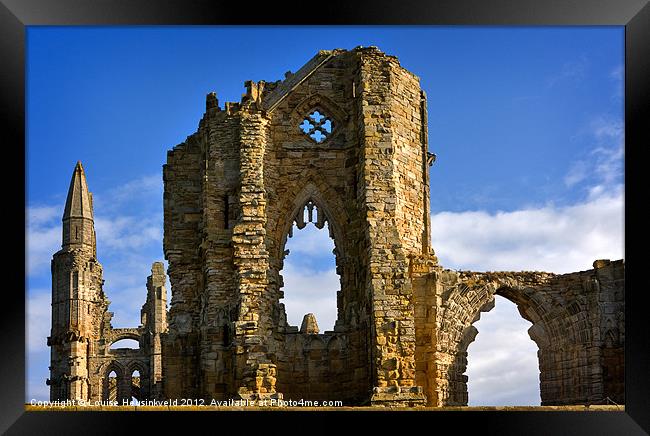 Ruins of Whitby Abbey, Yorkshire Framed Print by Louise Heusinkveld