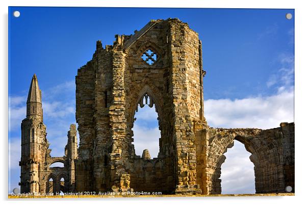 Ruins of Whitby Abbey, Yorkshire Acrylic by Louise Heusinkveld
