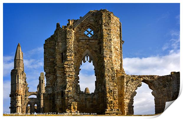 Ruins of Whitby Abbey, Yorkshire Print by Louise Heusinkveld