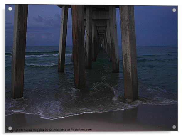 Darkness under the Pier Acrylic by Susan Medeiros