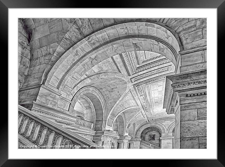 NYC Public Library Framed Mounted Print by Susan Candelario