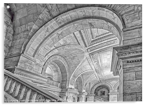 NYC Public Library Acrylic by Susan Candelario