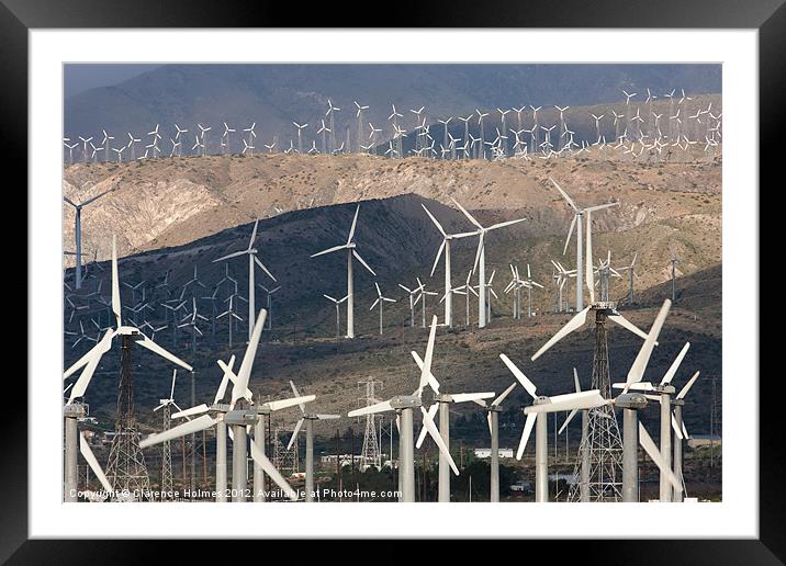 San Gorgonio Wind Farm I Framed Mounted Print by Clarence Holmes