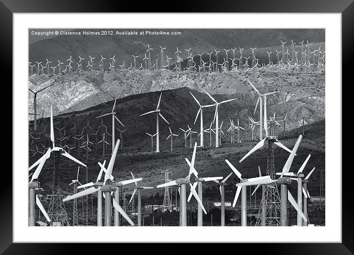 San Gorgonio Wind Farm III Framed Mounted Print by Clarence Holmes